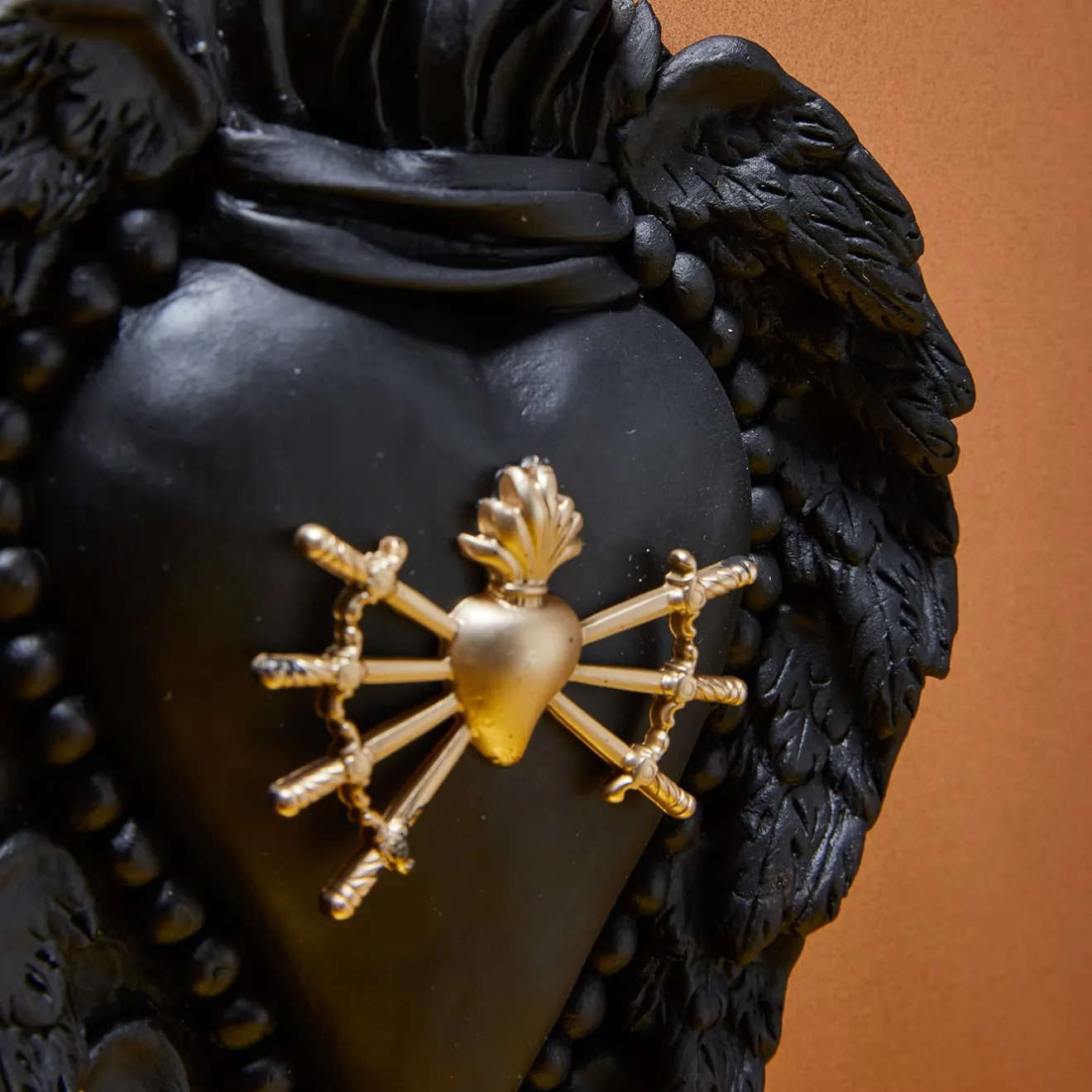 Cuore di Argilla MATT ME HALF WAY CUORE IN CERAMICA NERA