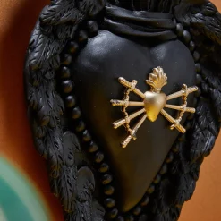 Cuore di Argilla MATT ME HALF WAY CUORE IN CERAMICA NERA