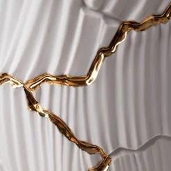 Fos Ceramiche Meltemi Vaso con crepe d'oro