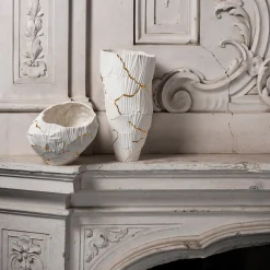 Fos Ceramiche Meltemi Vaso con crepe d'oro