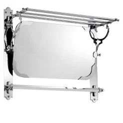 Devon&Devon Mensola portasciugamani in argento con specchio Rack