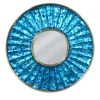 Ghirò Studio Mini specchio di cristallo blu Martelè