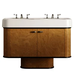 Devon&Devon Mobile Portalavabo Liberty Ceramic in Ceramica e Radica di Noce