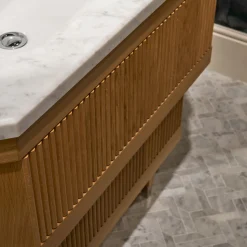 Devon&Devon Mobile Portalavabo Metropolitan Essence in Marmo di Carrara e Legno di Rovere