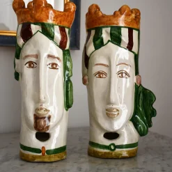 Artema Galli Modigliani Set di 2 teste di moro moderne policrome