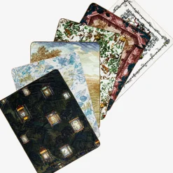 Grand Tour by Vito Nesta Mont Blanc Plaid in velluto con rami e animali del bosco