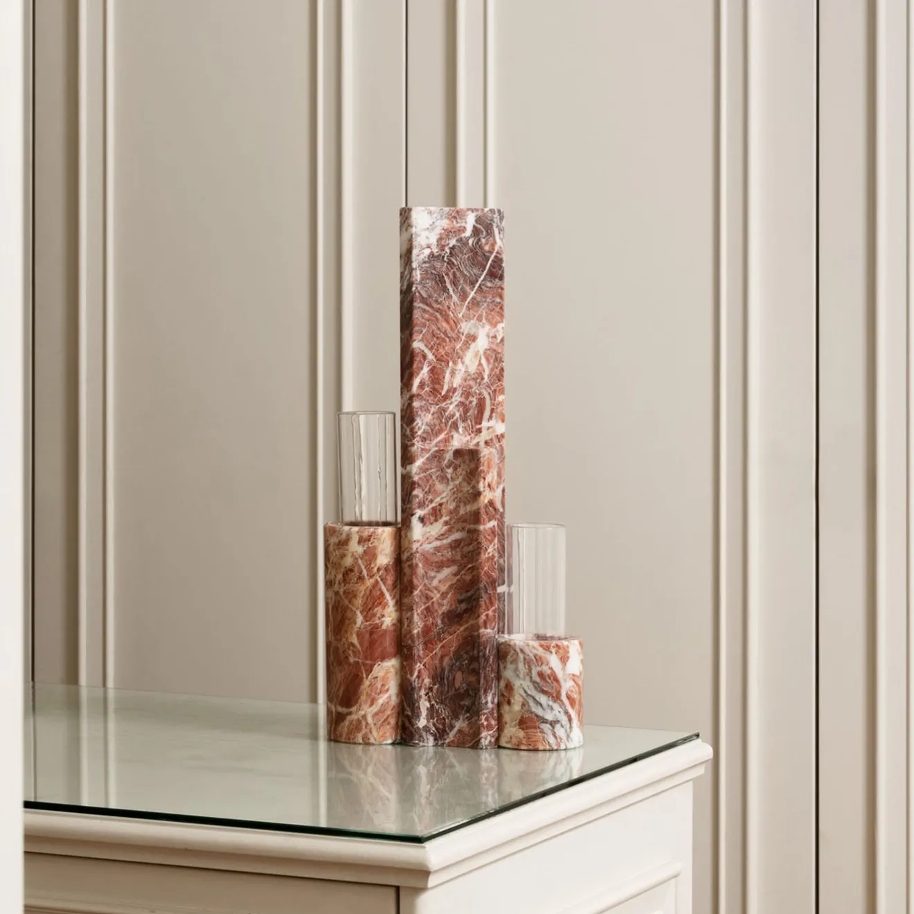 MMOOS. Mostro Viii Rosa Peralba Vaso in Marmo