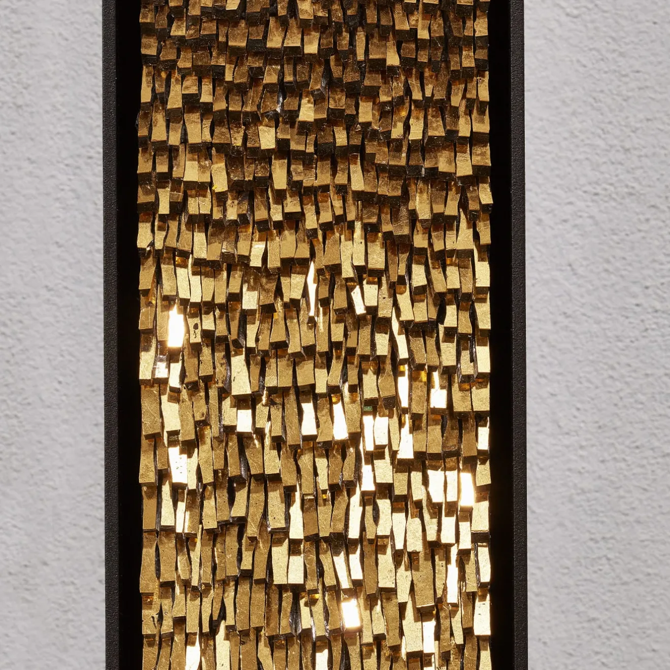 CaCO3 Studio Movimento N221 N222 N223 Set Di 3 Pannelli Decorativi In Vetro Oro