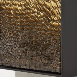 CaCO3 Studio Movimento N254 Pannello Decorativo In Vetro Oro