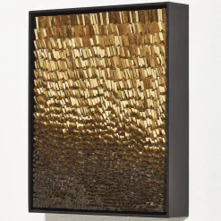 CaCO3 Studio Movimento N254 Pannello Decorativo In Vetro Oro