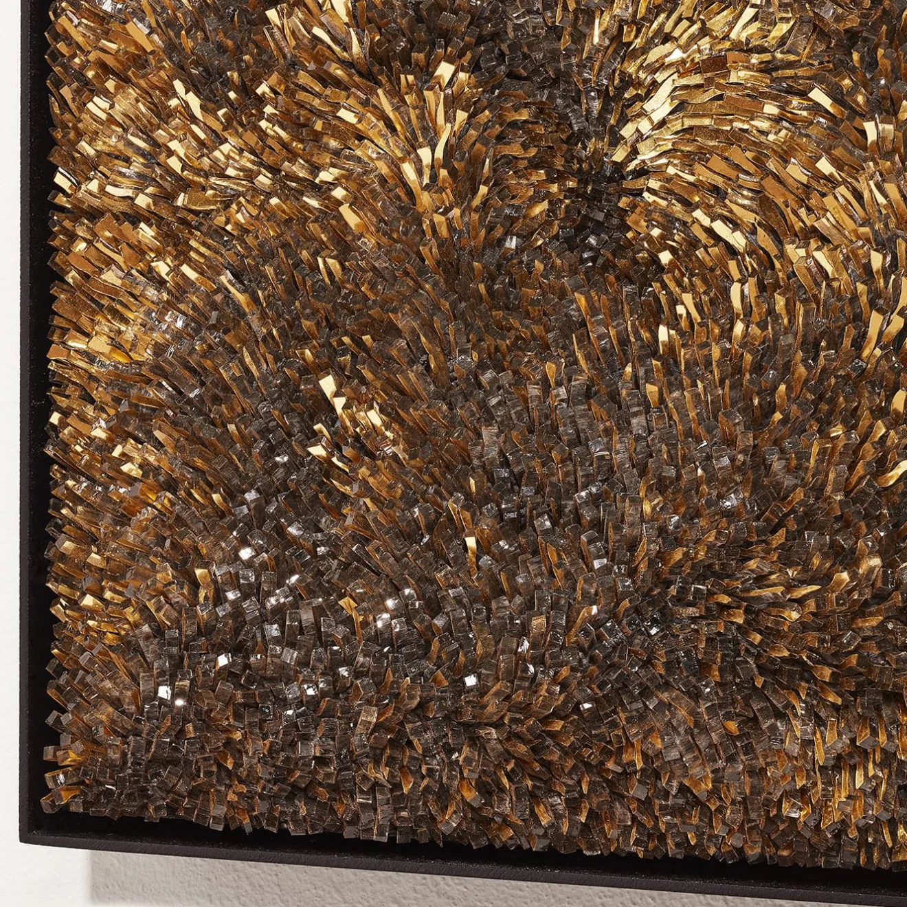 CaCO3 Studio Movimento n253 Pannello decorativo in vetro oro