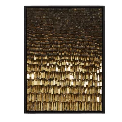 CaCO3 Studio Movimento N256 Pannello Decorativo In Vetro Oro
