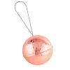 Zanetto Ornamento a forma di palla di Natale Luna Rosa - Set di 2