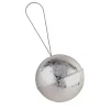 Zanetto Ornamento a forma di palla di Natale con luna d'argento - Set di 2