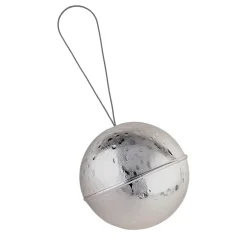 Zanetto Ornamento a forma di palla di Natale con luna d'argento - Set di 2