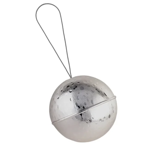 Zanetto Ornamento a forma di palla di Natale con luna d'argento - Set di 2