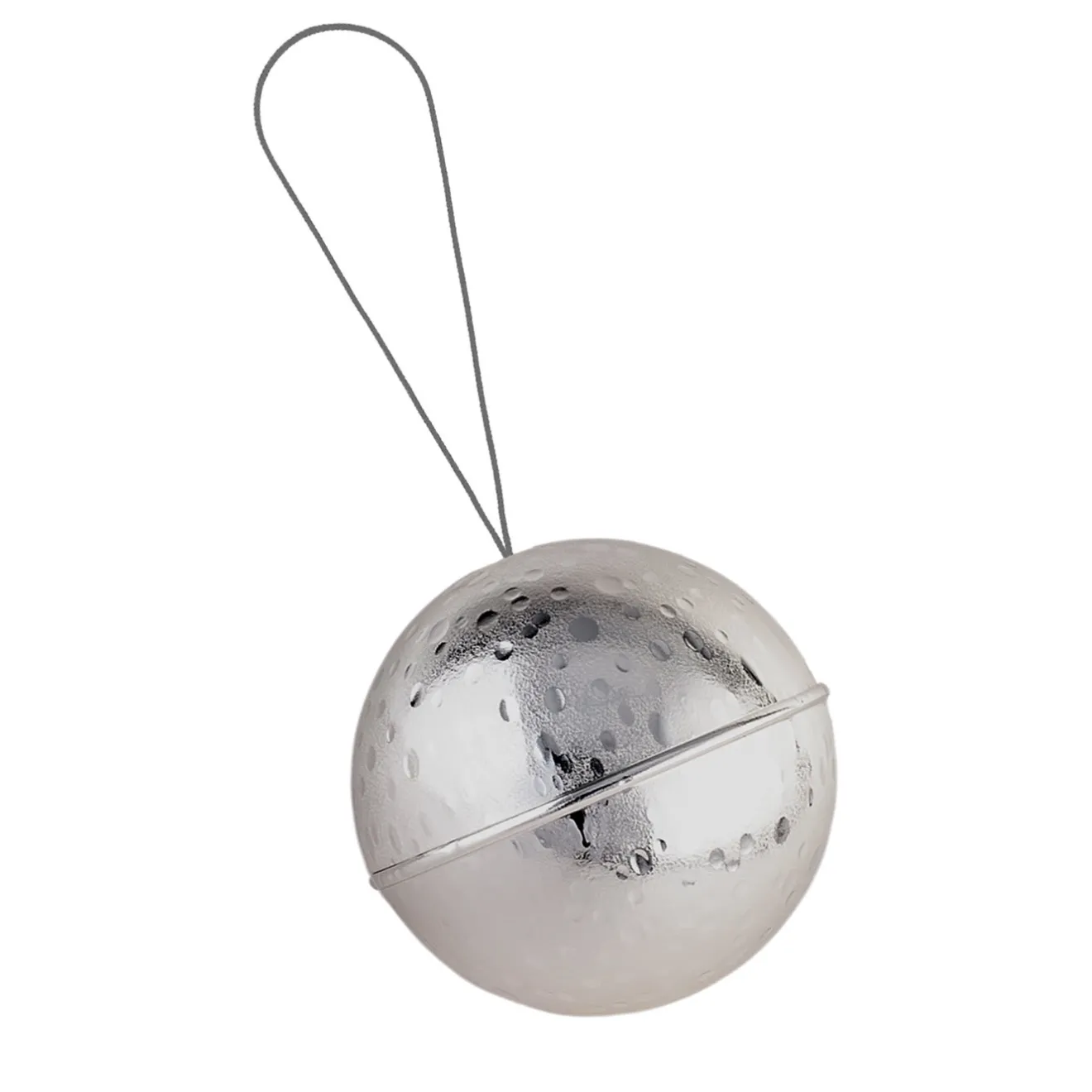 Zanetto Ornamento a forma di palla di Natale con luna d'argento - Set di 2