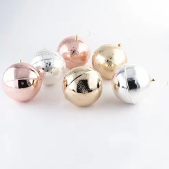 Zanetto Ornamento a forma di palla di Natale con luna d'argento - Set di 2