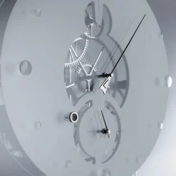 Teckell Orologio Takto Adagio 03 in marmo bianco e vetro