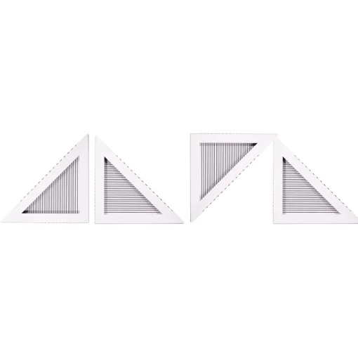 Chendù ORU Collection Decorazione murale essenziale a triangolo in bianco e nero