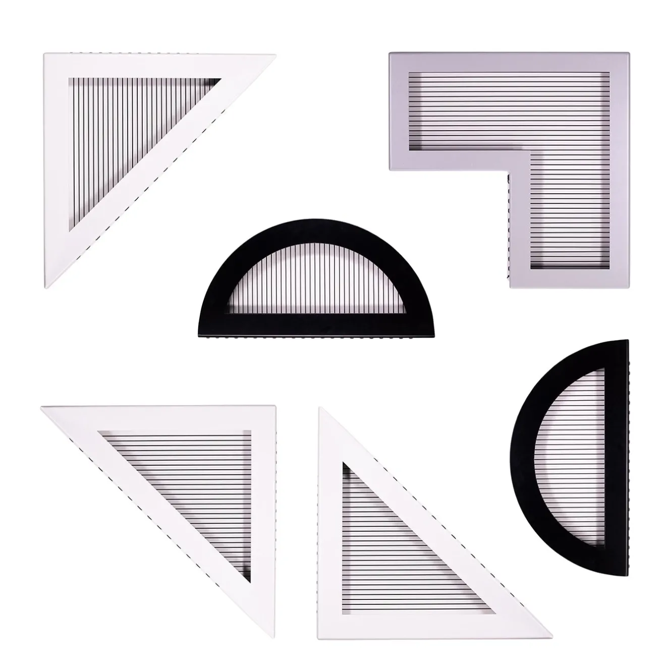 Chendù ORU Collection Essential Argento Grigio Angolo Decorazione da parete