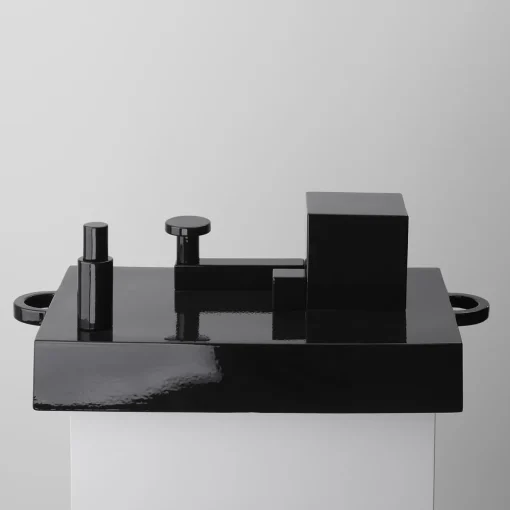 Mutina Paesaggi Scultura rettangolare nera di Nathalie Du Pasquier