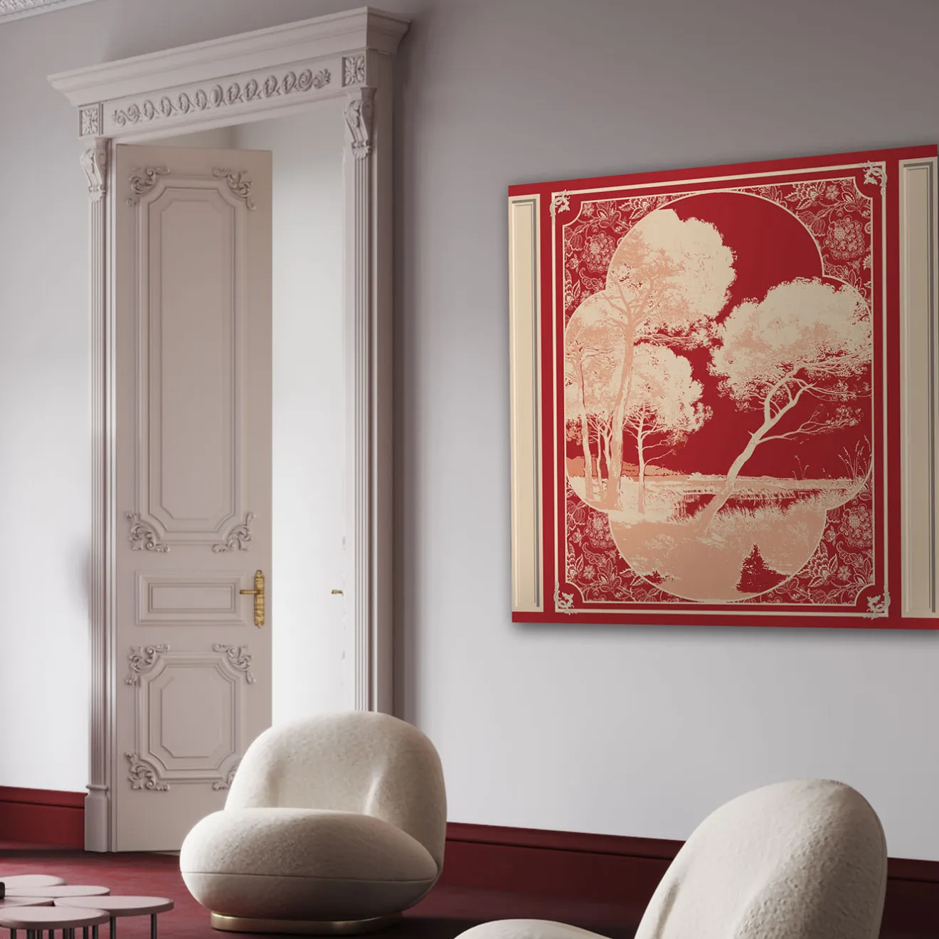 Officinarkitettura Paesaggio 1 Rinascimento Oro Arte da parete