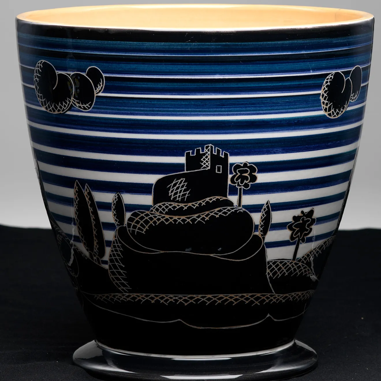 Rometti Paesaggio Umbro Vaso in ceramica fatto a mano