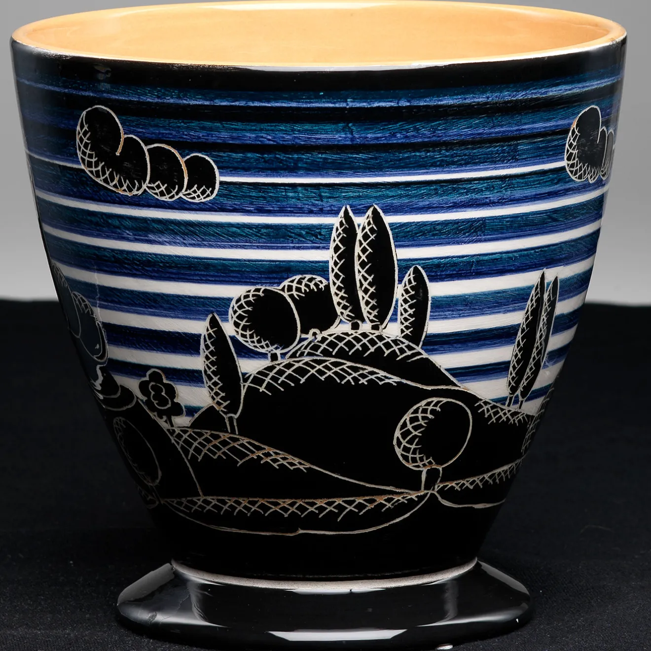 Rometti Paesaggio Umbro Vaso in ceramica fatto a mano
