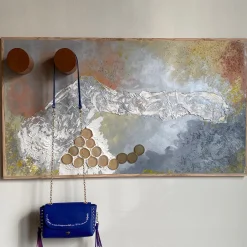 Meccani Design Pannello decorativo e appendiabiti a parete Tempesta di Mascia Meccani