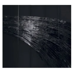 Atelier Frigerio Mirva Pannello decorativo in gesso nero lucido Waves