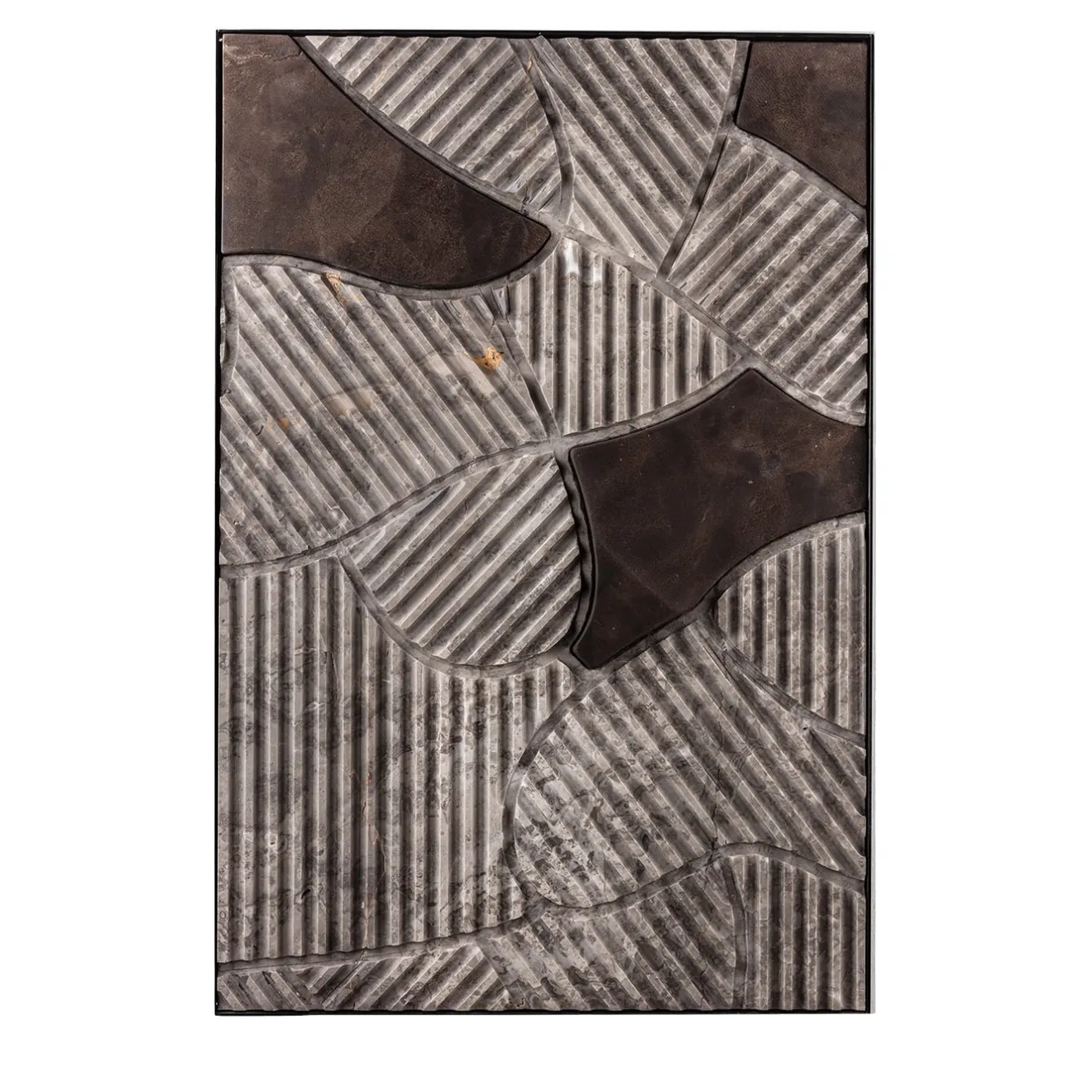 Lithea Pannello decorativo in marmo Billiemi grigio e pietra Pece Terre Arate