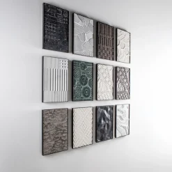 Lithea Pannello decorativo in marmo Carrara bianco Terre Arate