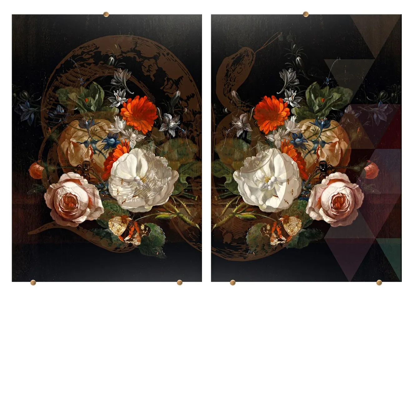 VGnewtrend Pannello decorativo in vetro Fancy Bouquet #1