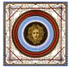 Officinarkitettura Pannello decorativo Medusa Neoclassico in oro
