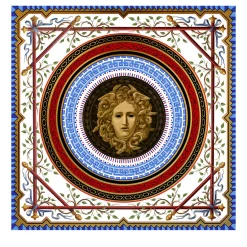 Officinarkitettura Pannello decorativo Medusa Neoclassico in oro