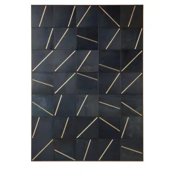 De Castelli Pannello Decorativo Yoko 01 in Acciaio Nero di Leonardo Sonnoli