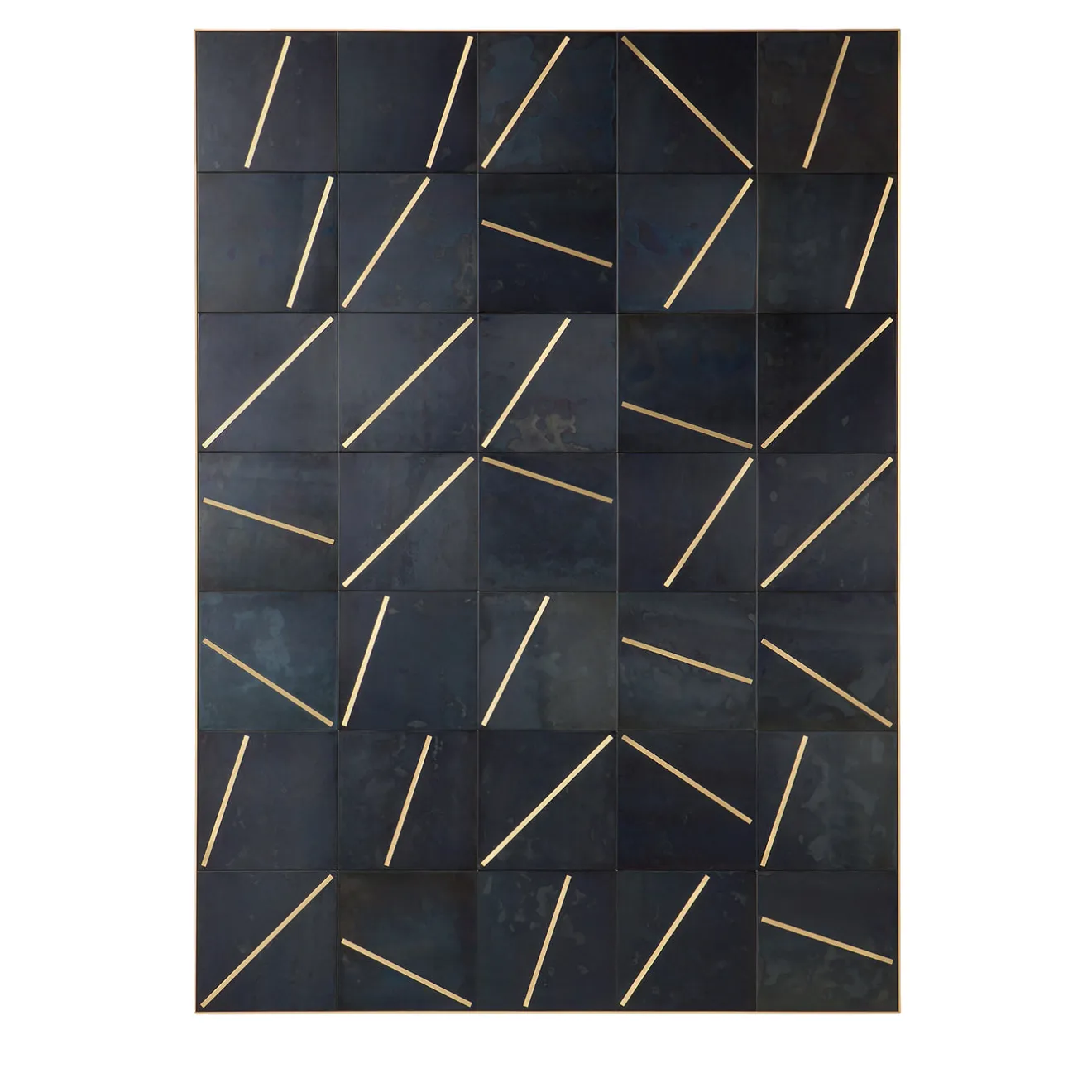 De Castelli Pannello Decorativo Yoko 01 in Acciaio Nero di Leonardo Sonnoli