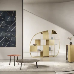 De Castelli Pannello Decorativo Yoko 01 in Acciaio Nero di Leonardo Sonnoli