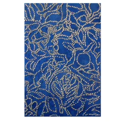 Atelier Frigerio Mirva Pannello di legno blu floreale Deco-CK2