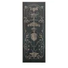 Porte Italia Pannello in legno blu con decorazioni dipinte a mano