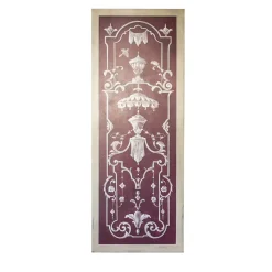 Porte Italia Pannello in legno rosso con decorazioni dipinte a mano