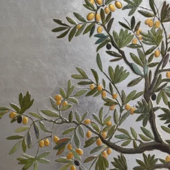 Cupioli Pannello strutturato in foglia d'argento L'Ulivo