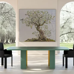 Cupioli Pannello strutturato in foglia d'argento L'Ulivo