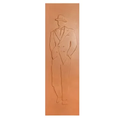 Artèpura Pannello The Gentlemen Decorativo in Pelle Marrone