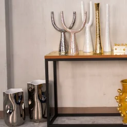 Ceramica Gatti 1928 Perla Rosa Candelabro in ceramica