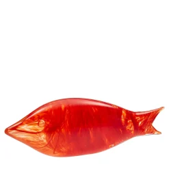 Casarialto Pesce stilizzato medio in vetro di Murano rosso