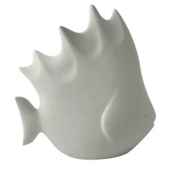 Lineasette Pesce tropicale grande in ceramica grigio