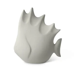 Lineasette Pesce tropicale grande in ceramica grigio