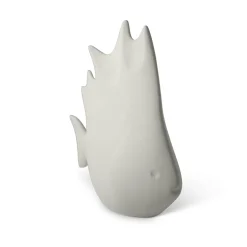Lineasette Pesce tropicale grande in ceramica grigio